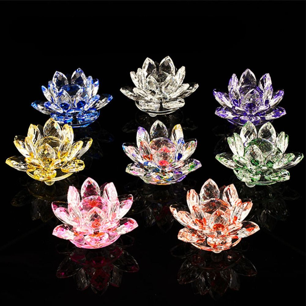 Paper Weight Crystal - 60-140 مللي متر كريستال لوتس زهرة