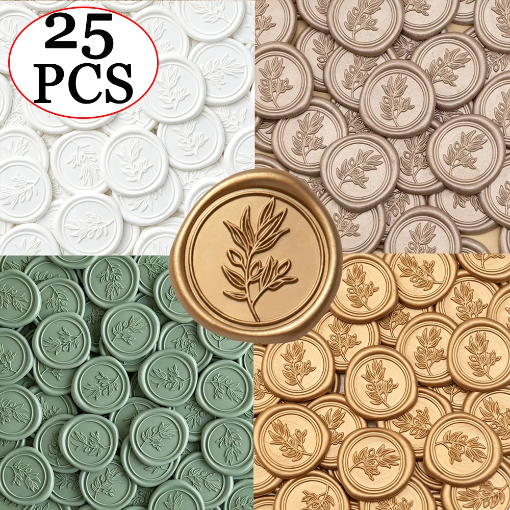 Wax Seal Stamp Set - 25 قطعة/مجموعة ملصقات شمعية ذاتية اللصق