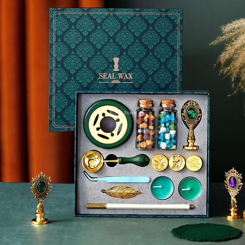 ختم من الشمع ختم مجموعة طلاء خ - مراجعة Wax Seal Stamp Set وسعره