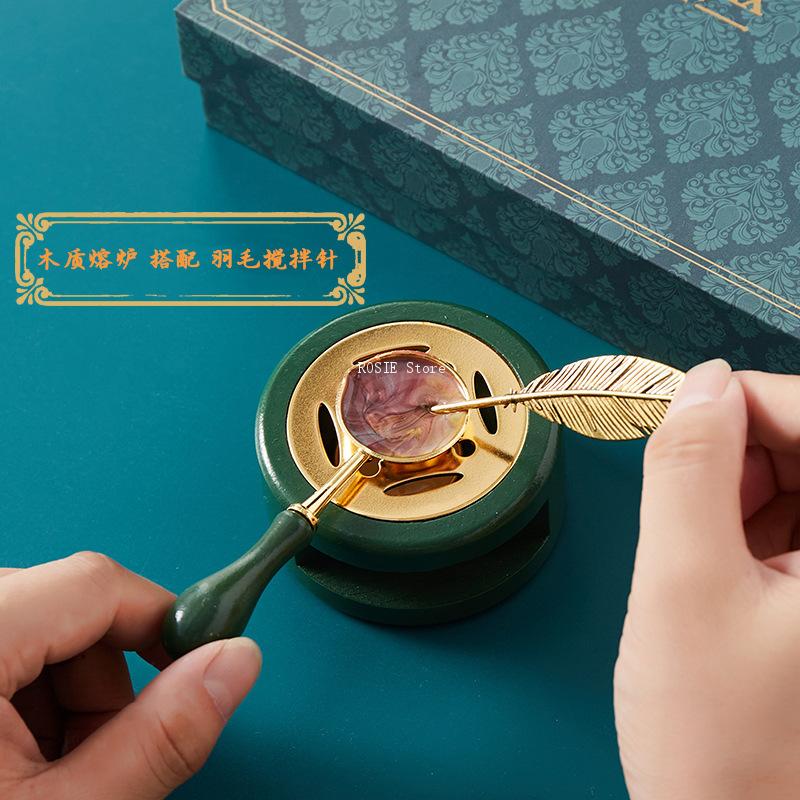 ختم من الشمع ختم مجموعة طلاء خ - مراجعة Wax Seal Stamp Set وسعره