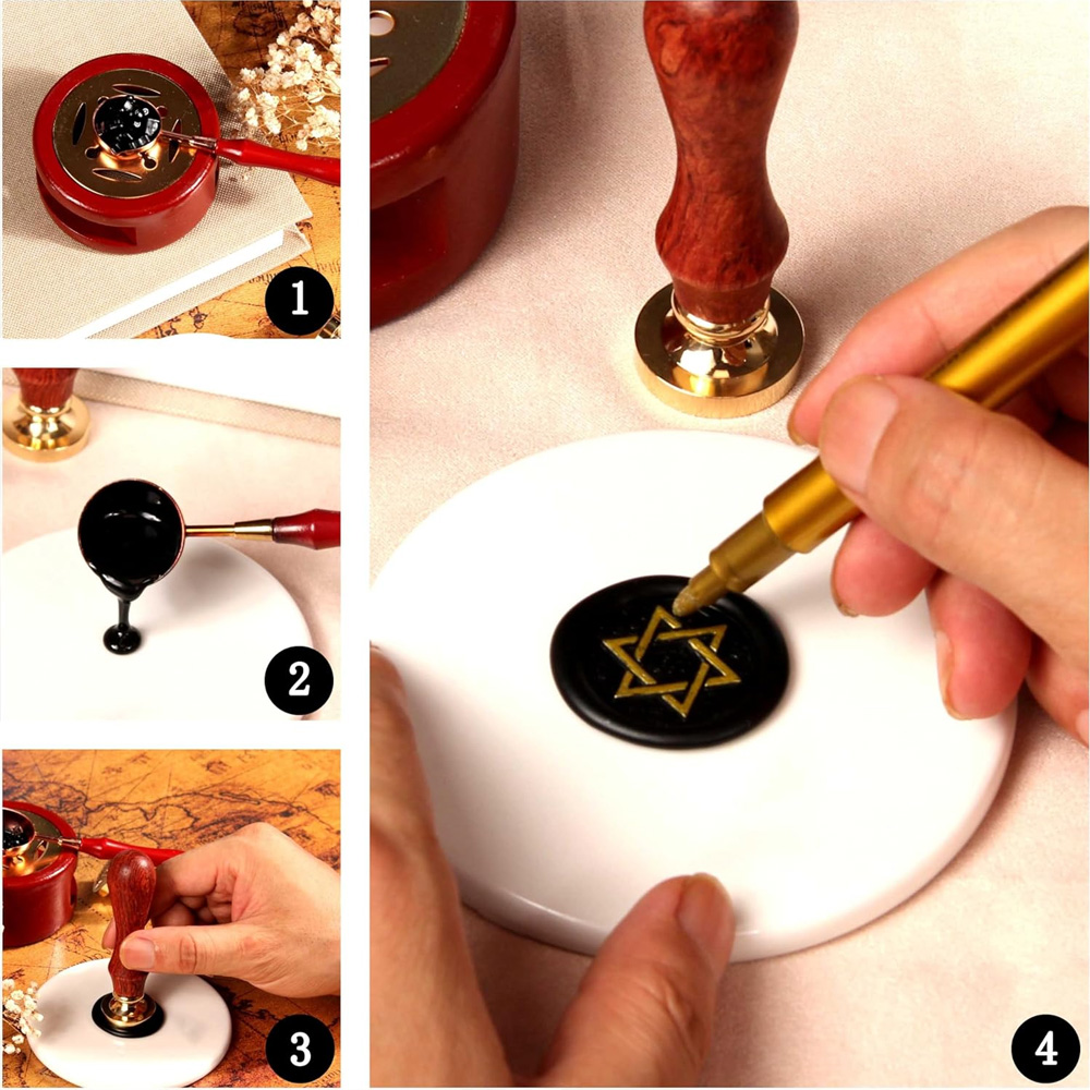 طقم ختم شمعي مخصص للزفاف - ختم - مراجعة Wax Seal Stamp Set وسعره