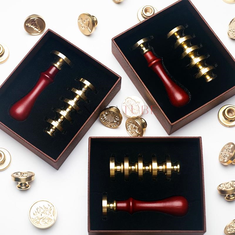 6 رؤوس ختم من الشمع النحاسي مع - مراجعة Wax Seal Stamp Set وسعره