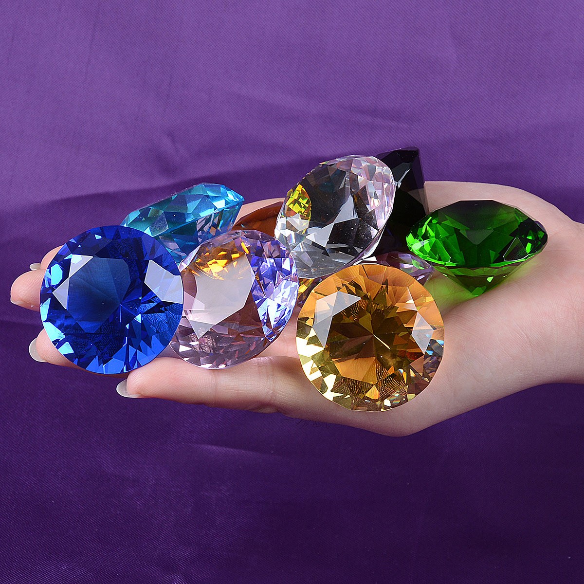 1 قطعة كريستال الماس على شكل ث - مراجعة Paper Weight Crystal وسعره